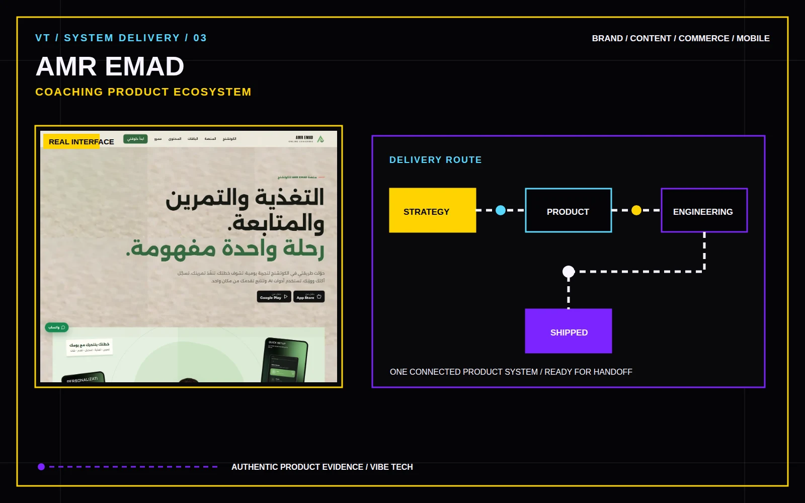 لوحة دليل تسليم مشروع AMR EMAD