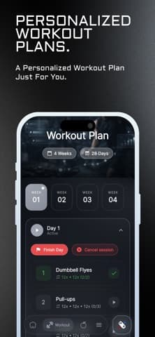 MA Fitness application screen 4