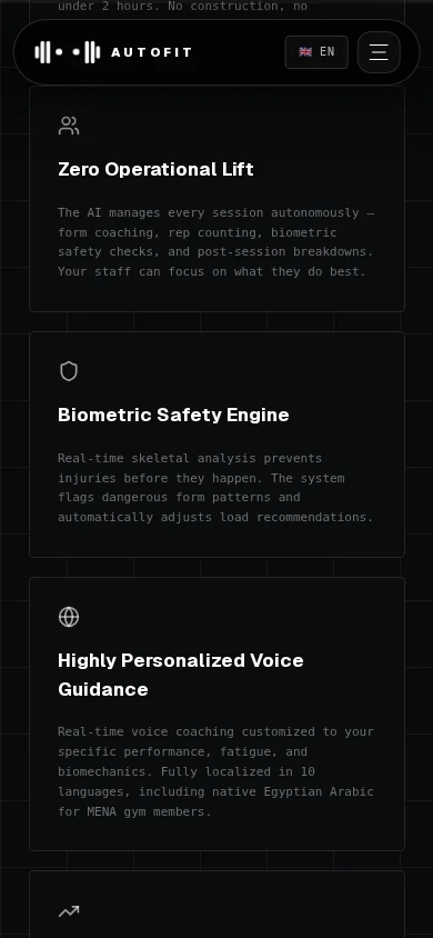 AUTOFIT — قدرات المشغّل على الموبايل