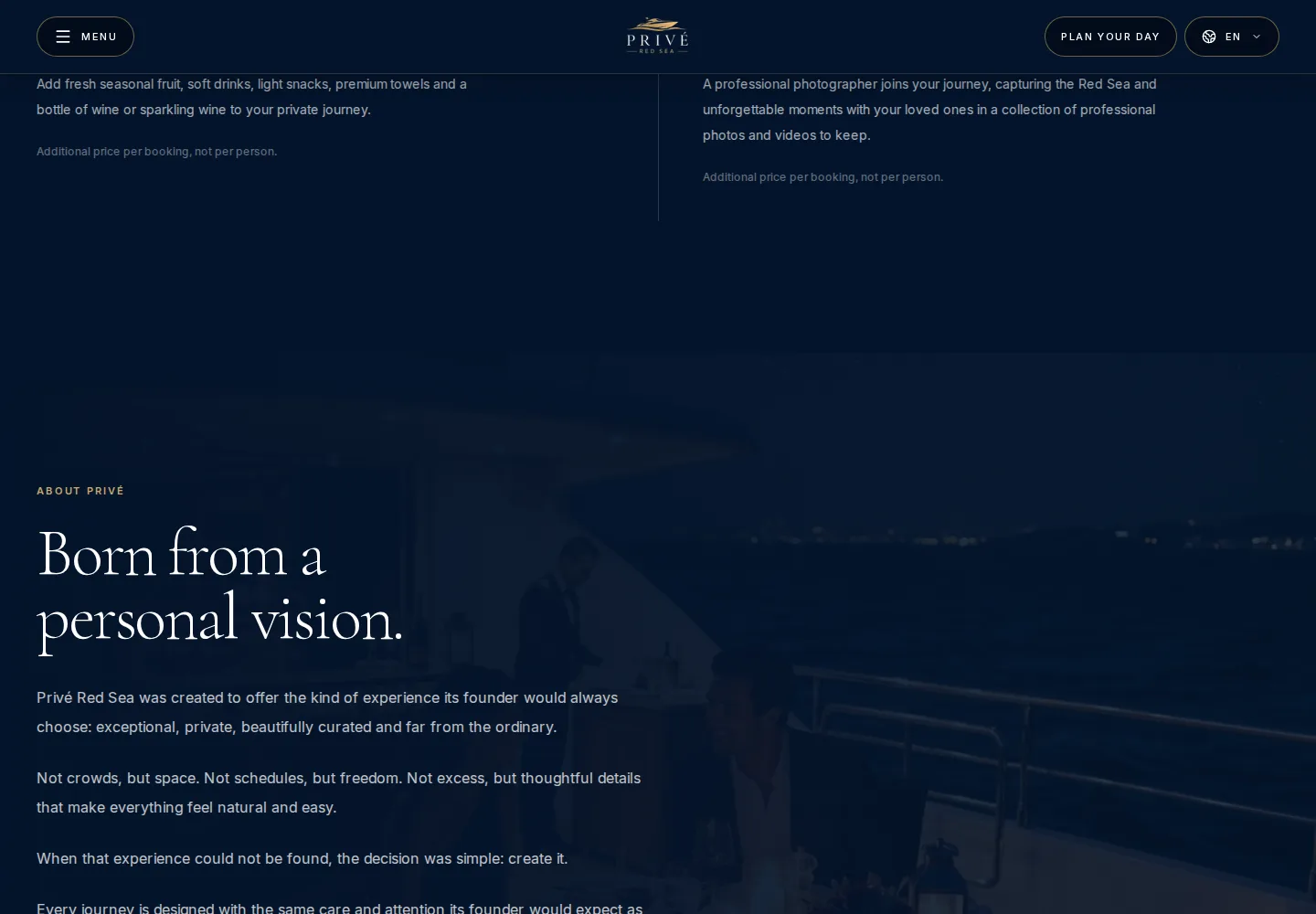 PRIVÉ RED SEA — مسار طلب مناسب للموبايل